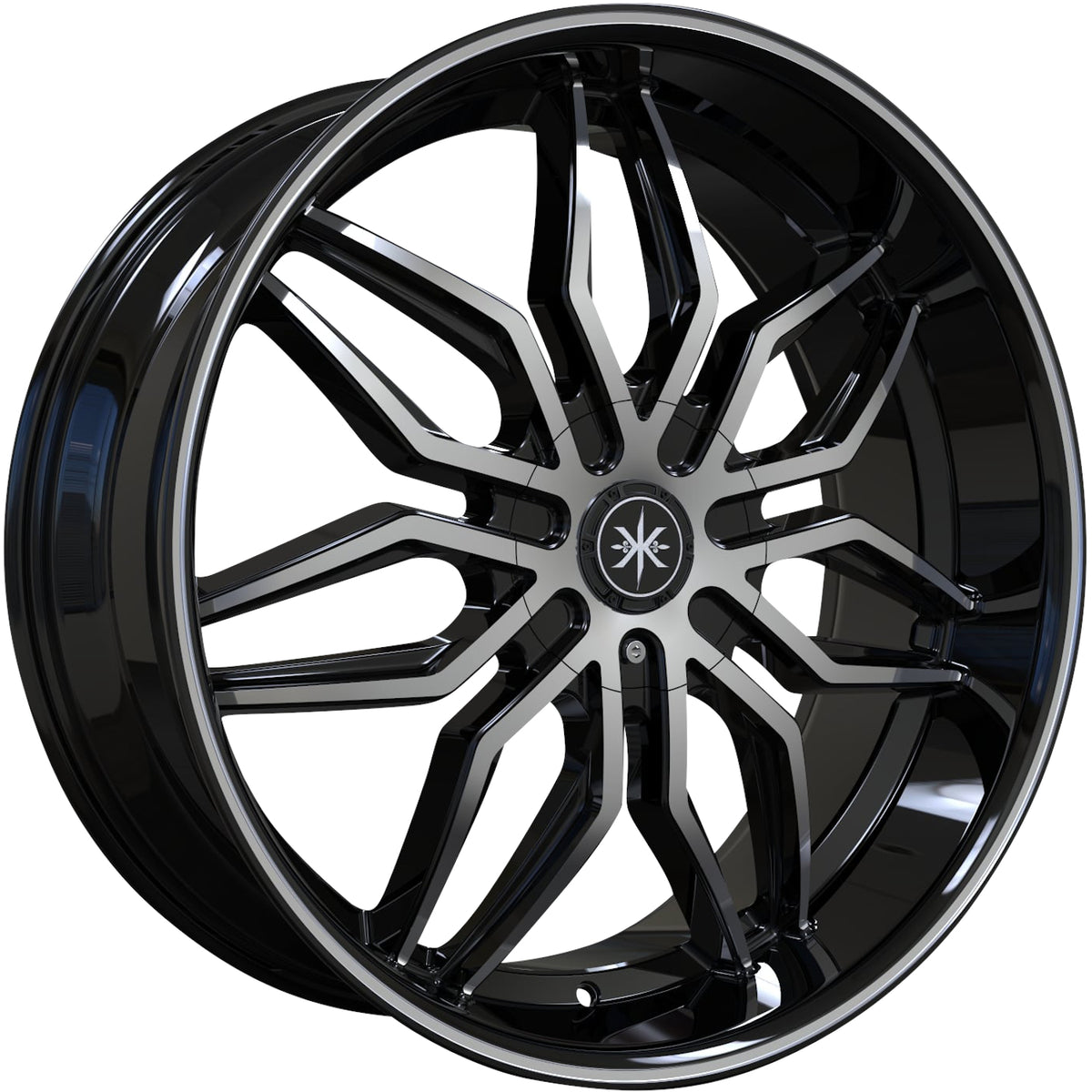 Karma Kustoms K18 Black Machined Wheel