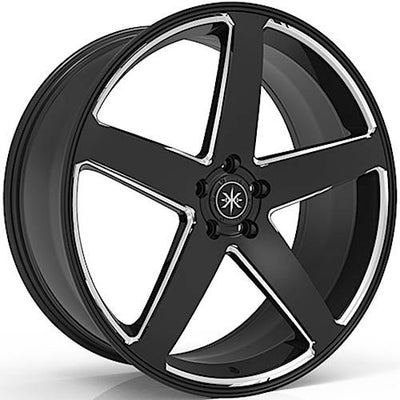 Karma Kustoms K4 Black Milled Wheel
