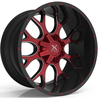 Karma Offroad K31 Black Red Machined Wheel