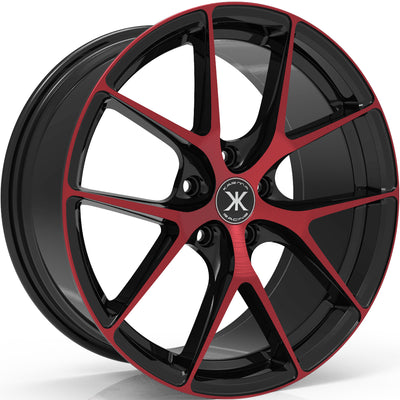 Karma Racing KR-104 Black Red Machined Wheel