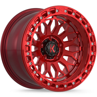 KG1 Forged Diamondhead Beadlock Red Wheel