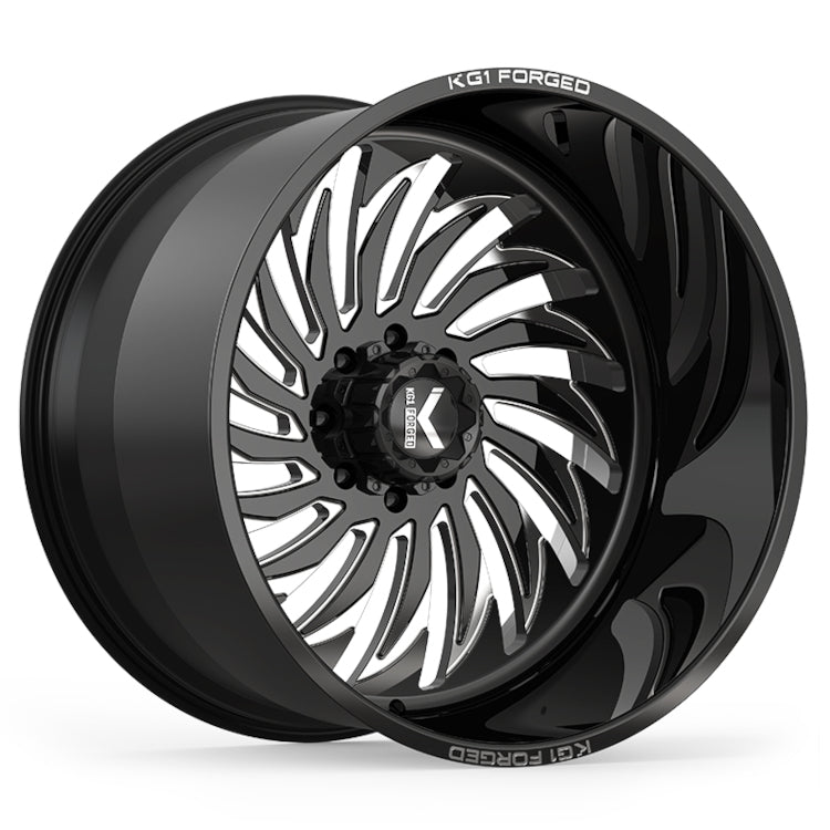 KG1 Forged Hurricane Black Milled Wheel