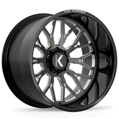 KG1 Forged Jacked Black Milled Wheel