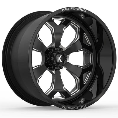 KG1 Forged Knox Black Milled Wheel