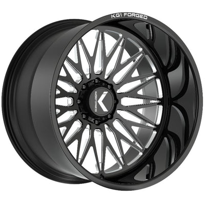 KG1 Forged Seismic Black Milled Wheel