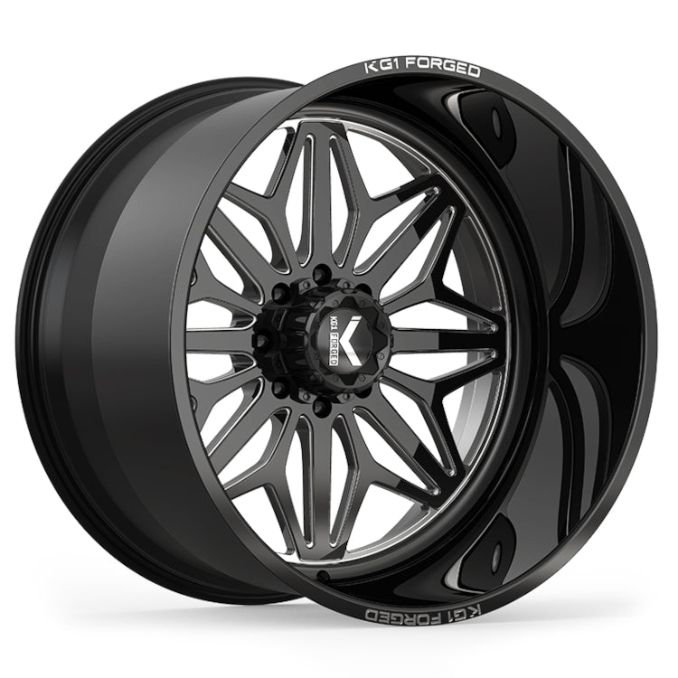 KG1 Forged Snow Black Milled Wheel