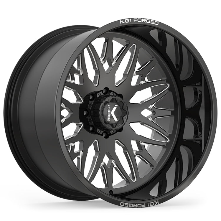 KG1 Forged Trident Black Milled Wheel