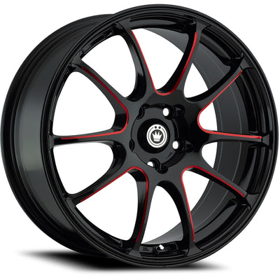 Konig Illusion Black Red Machined Wheel