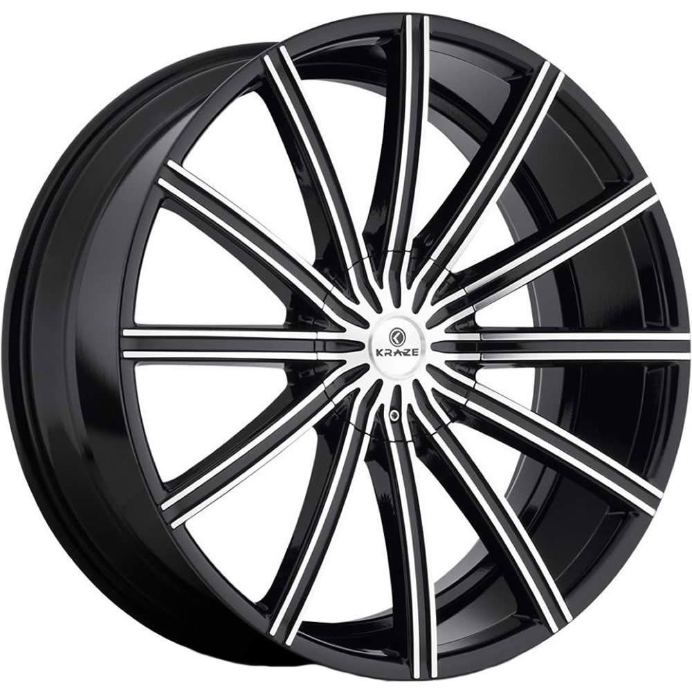 Kraze Passion Black Machined Wheel