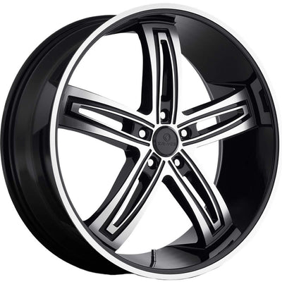 Kraze Ravish Black Machined Wheel