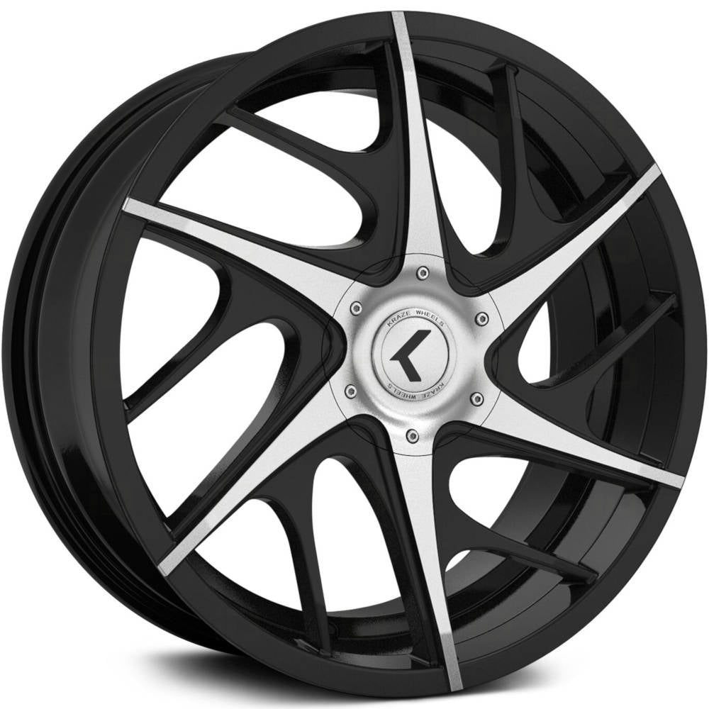Kraze Rogue Black Machined Wheel