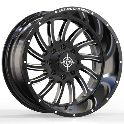 Lethal Offroad LT02 Black Milled Wheel