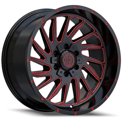 Lethal Offroad LT12 Black Red Milled Wheel
