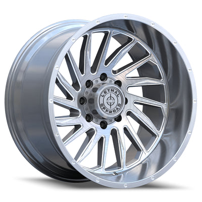 Lethal Offroad LT12 Silver Brushed Wheel