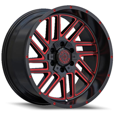 Lethal Offroad LT13 Black Red Milled Wheel