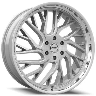 Lethal Street LS01 Silver Brushed Wheel