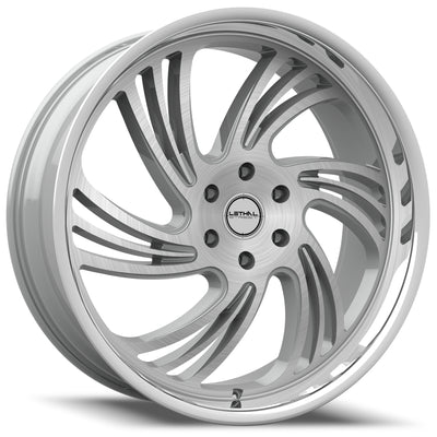 Lethal Street LS02 Silver Brushed Wheel