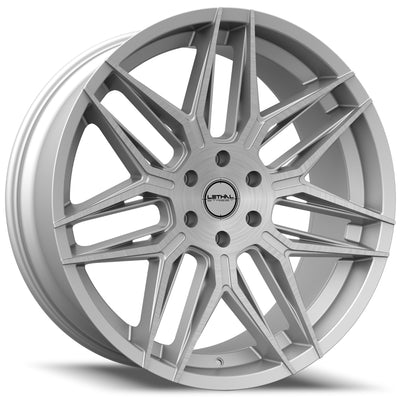 Lethal Street LS04 Silver Brushed Wheel