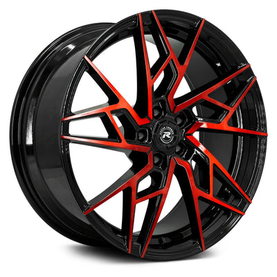 Lexani Ascari Black Red Brushed Wheel