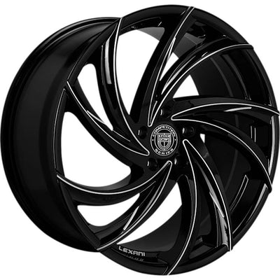Lexani Twister Black Milled wheel
