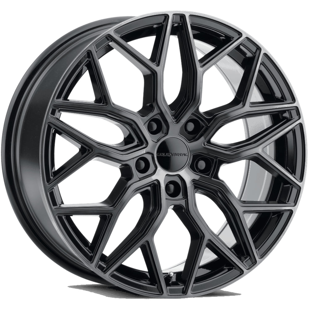 Liquid Metal Hawk Black Machined Wheel