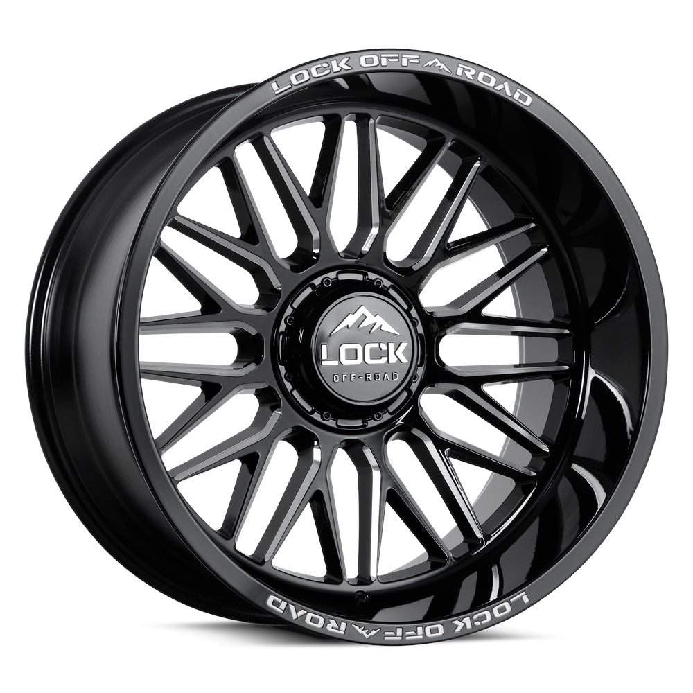 Lock Offroad Wheels Apex Black Milled Wheel