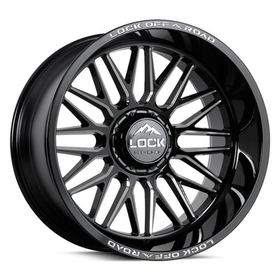 Lock Offroad Wheels Apex Black Milled Wheel