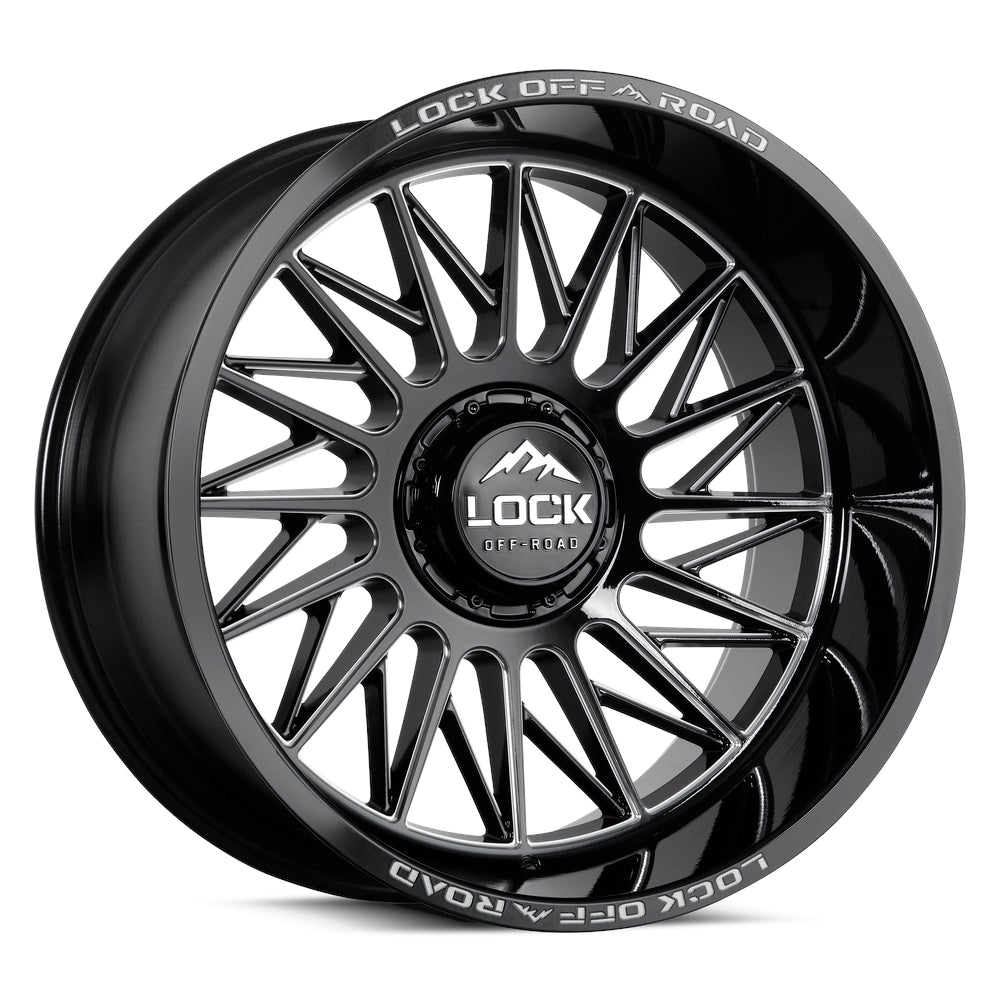 Lock Offroad Wheels Assault Black Milled Wheel