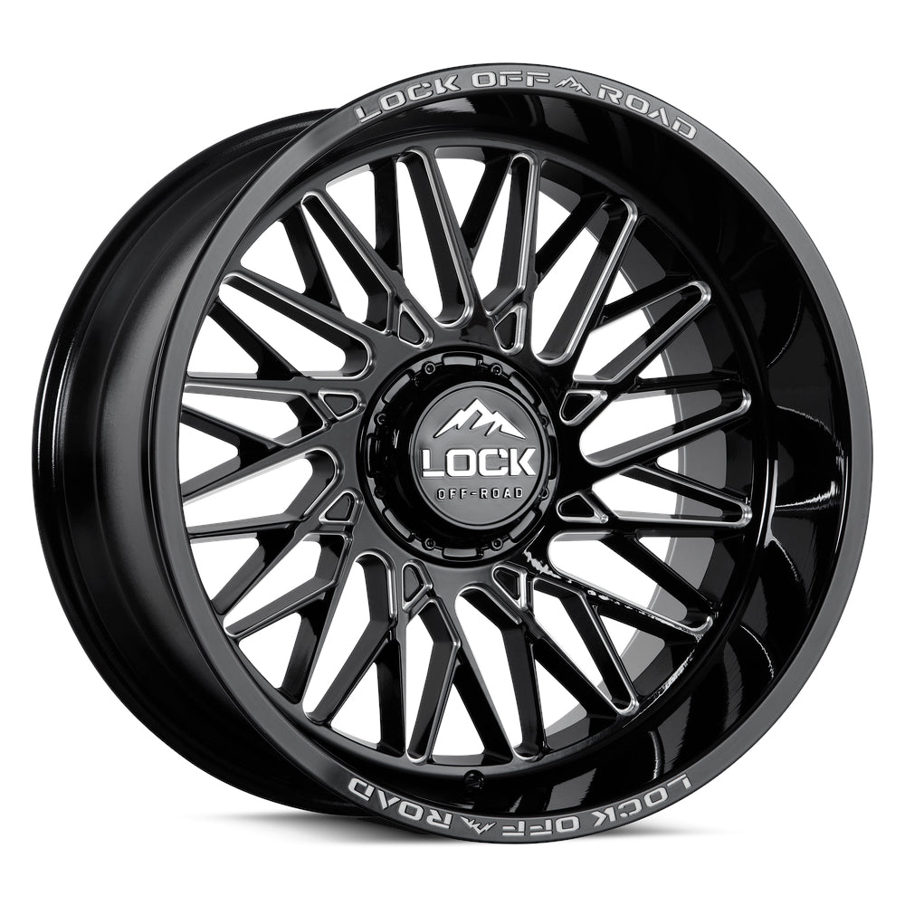 Lock Offroad Wheels Bandit Black Milled Wheel