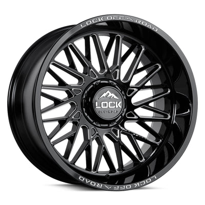 Lock Offroad Wheels Bandit Black Milled Wheel