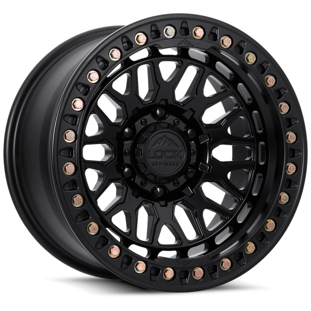Lock Offroad Wheels Invader Forged Beadlock Matte Black Wheel