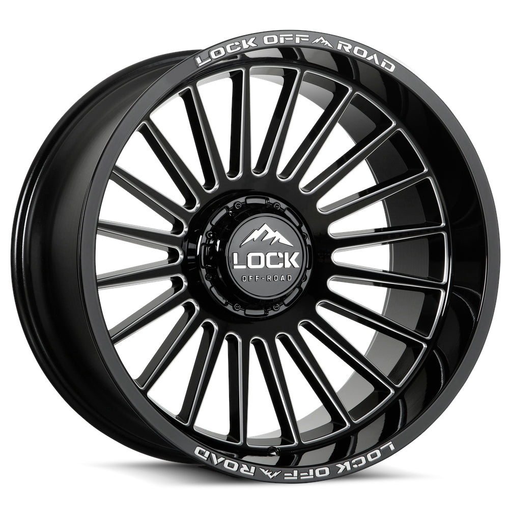 Lock Offroad Wheels Invasion Black Milled Wheel