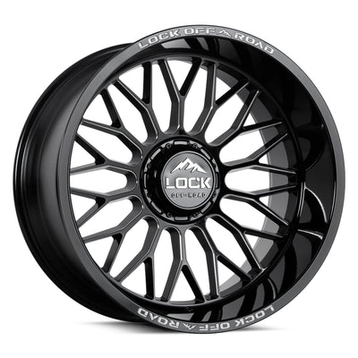 Lock Offroad Wheels Rampage Black Milled Wheel