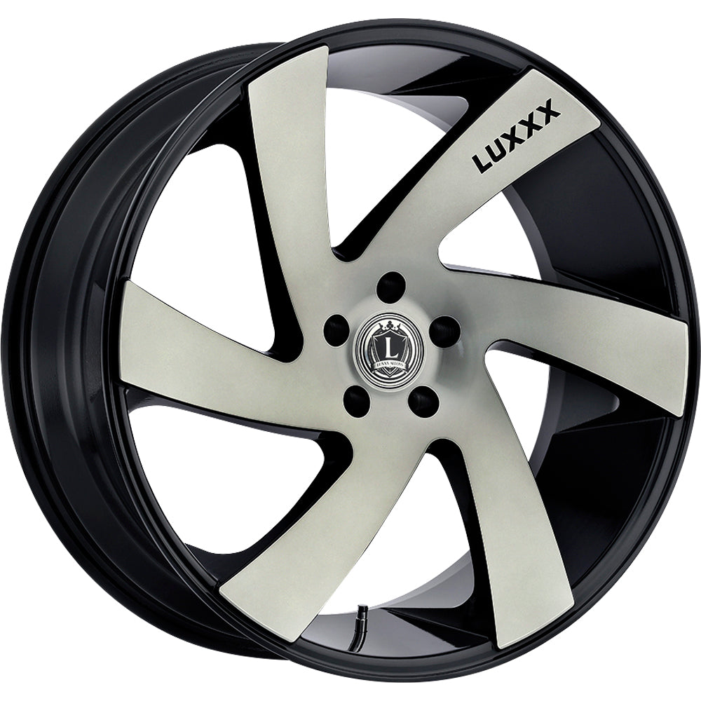 Luxxx Alloys LUX10 Black Machined Wheel