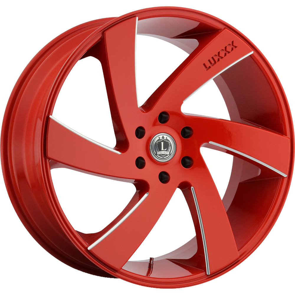 Luxxx Alloys LUX10 Red Milled Wheel