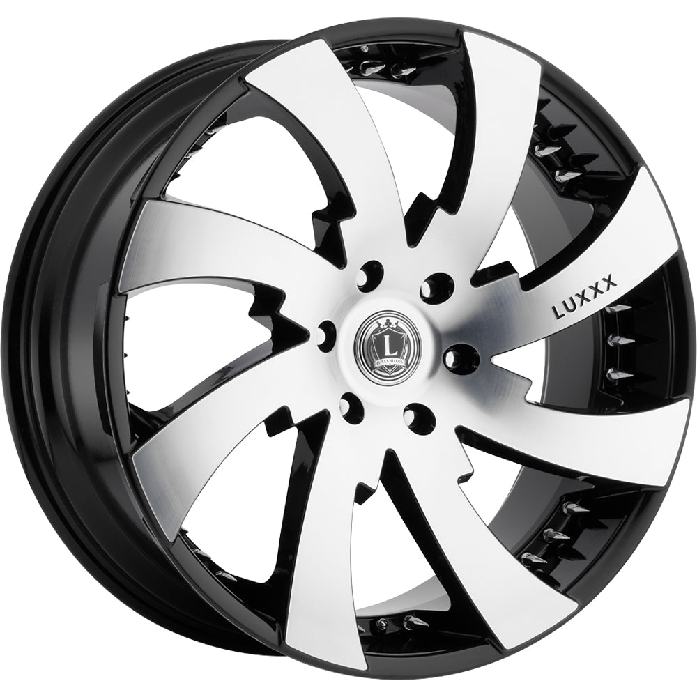 Luxxx Alloys LUX12 Black Machined Wheel