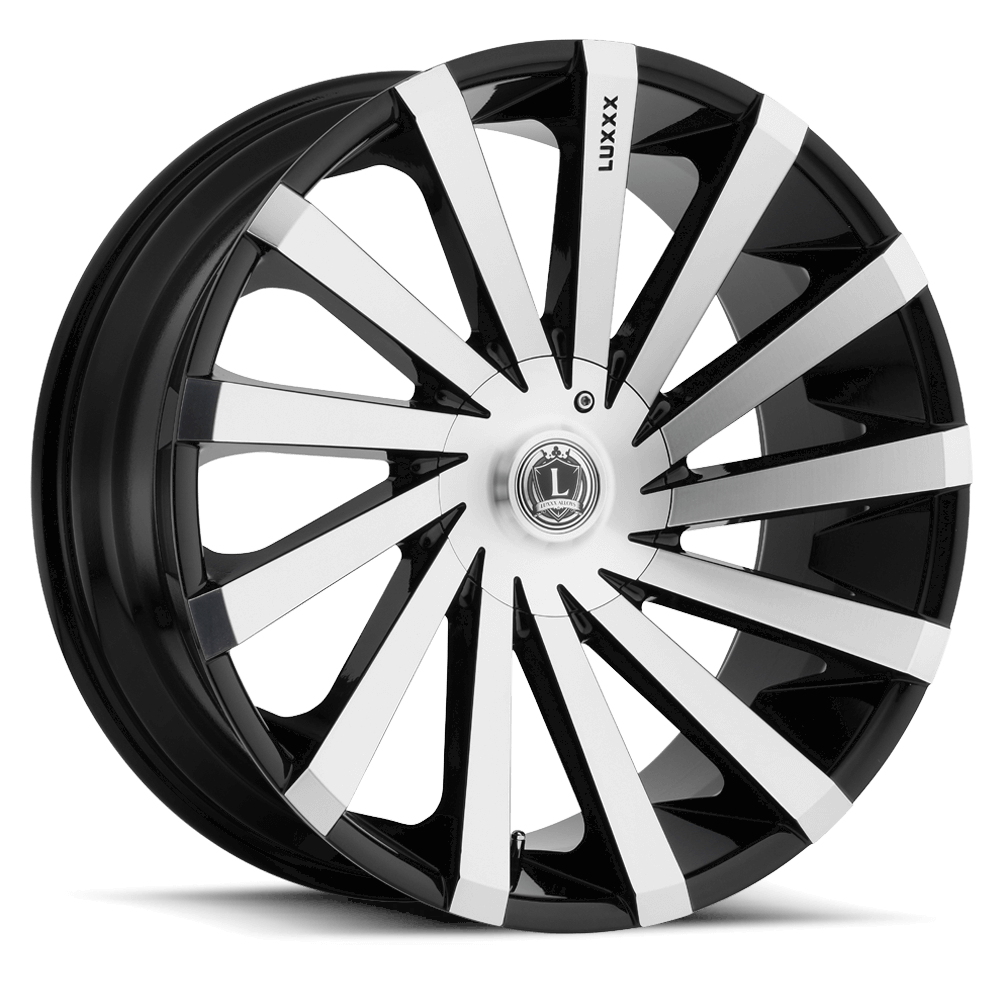 Luxxx Alloys LUX13V Black Machined Wheel