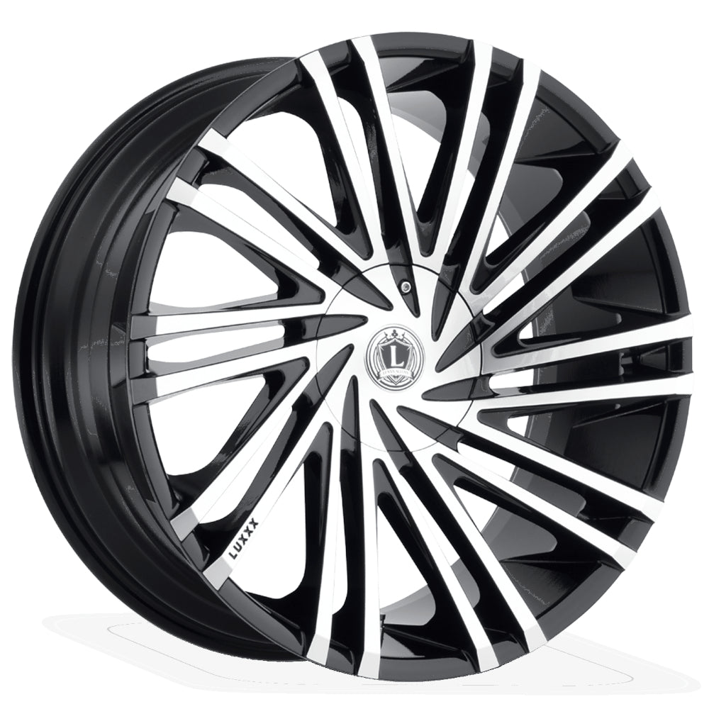 Luxxx Alloys LUX17V Black Machined Wheel