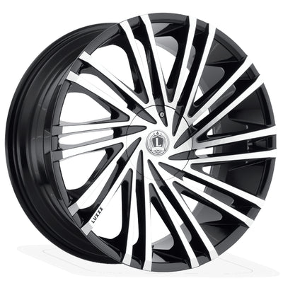 Luxxx Alloys LUX17V Black Machined Wheel