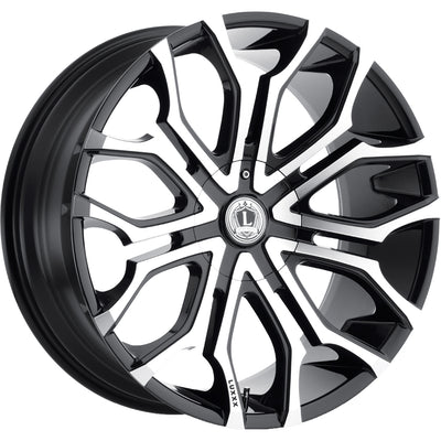 Luxxx Alloys LUX19 Black Machined Wheel