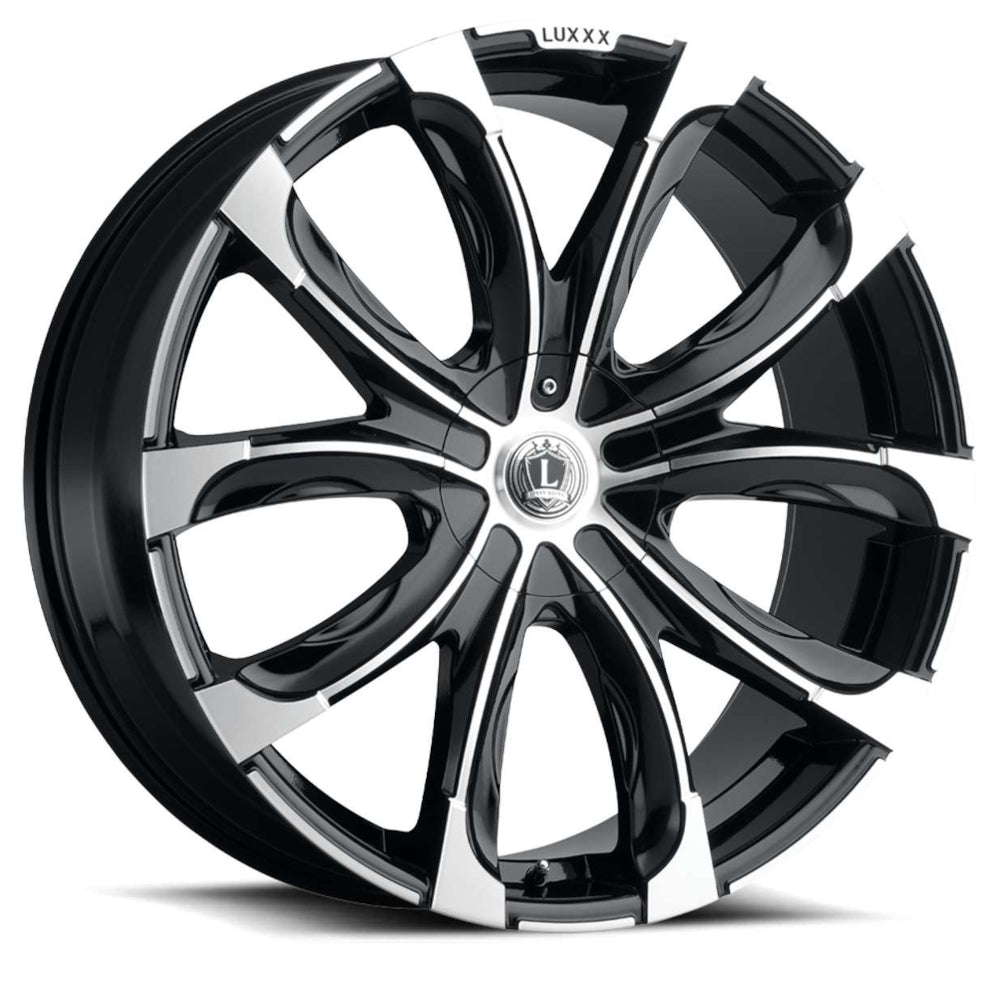 Luxxx Alloys LUX24V Black Machined Wheel