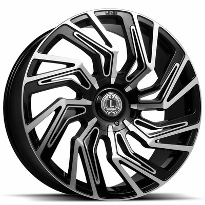 Luxxx Alloys LUX28 Black Machined Wheel