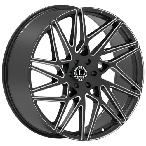 Luxxx Alloys LUX38 Black Milled Wheel