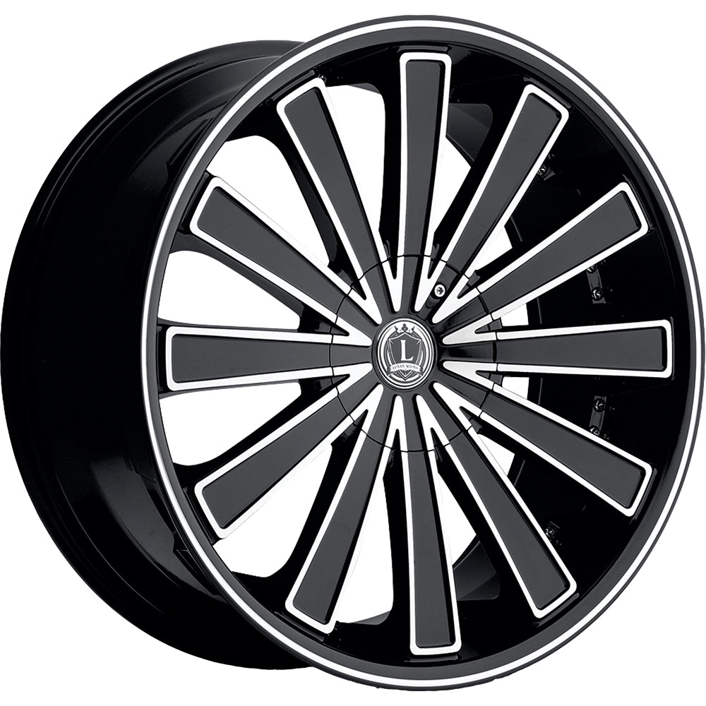 Luxxx Alloys LUX4 Black Machined Wheel