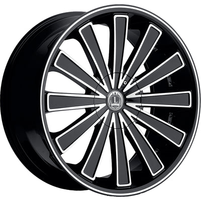 Luxxx Alloys LUX4 Black Machined Wheel