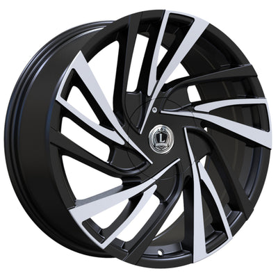Luxxx Alloys LUX41 Black Machined Wheel
