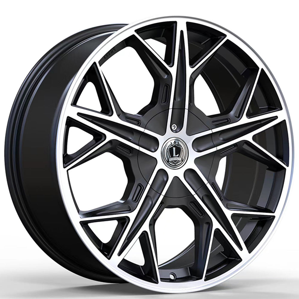 Luxxx Alloys LUX44 Black Machined Wheel