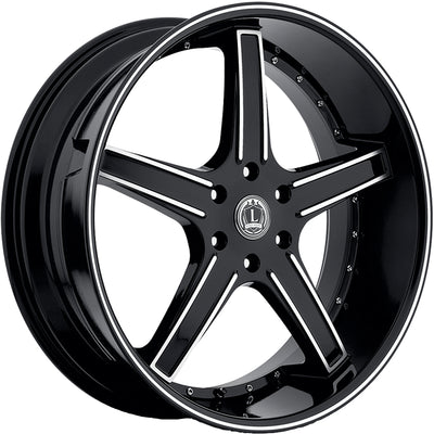 Luxxx Alloys LUX6 Black Machined Wheel