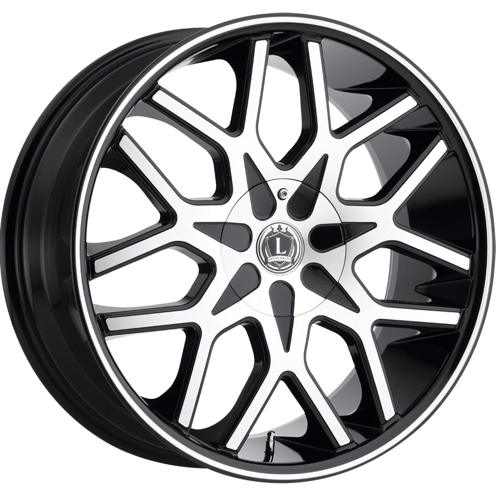 Luxxx Alloys LUX7 Black Machined Wheel