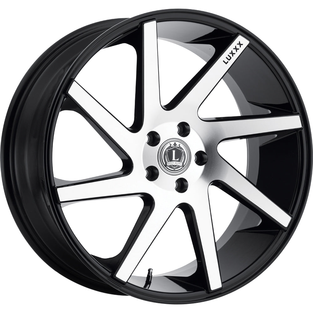 Luxxx Alloys LUX8 Black Machined Wheel
